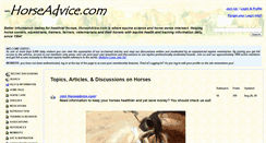 Desktop Screenshot of horseadvice.com