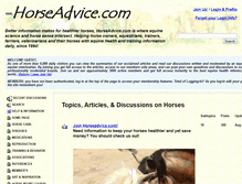 Tablet Screenshot of horseadvice.com